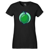 Damen T-Shirt Limette Comic Frucht