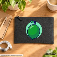Kulturbeutel Limette Comic Frucht 1 Liter Charcoal