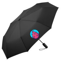 Regenschirm Drachenfrucht Comic Frucht 98cm Schwarz