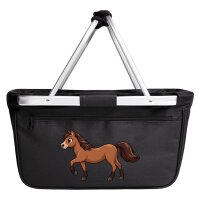 Einkaufskorb faltbar Pferd Comic 20 Liter Black