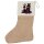 Weihnachtsstrumpf Spukschloss Comic Beige Jute
