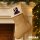 Weihnachtsstrumpf Spukschloss Comic Beige Jute