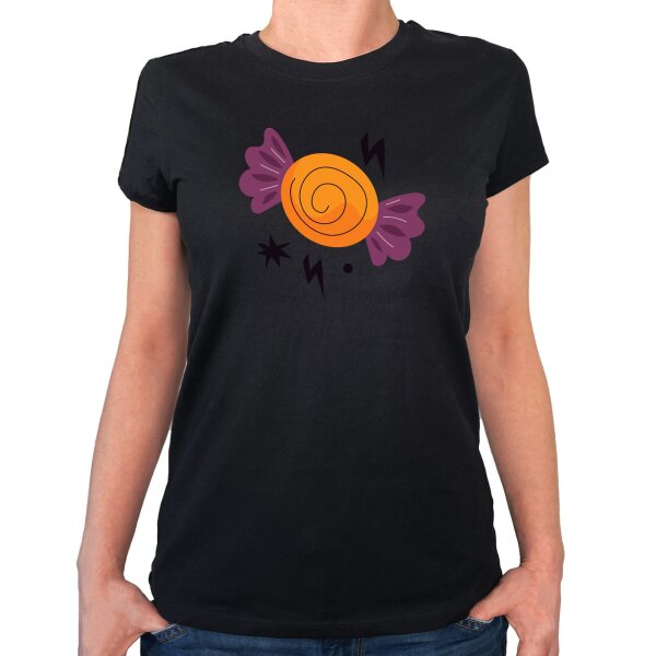 Damen T-Shirt Bonbon mit Blitzen