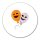 Aufkleber Gespensterballons Halloween 10cm rund