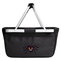 Einkaufskorb faltbar Spinne im Spinnennetz 20 Liter Black