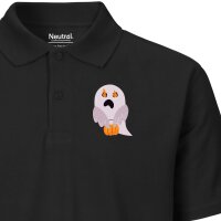 Herren Polo Shirt Gespenst mit Flammen