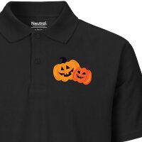 Damen Polo Shirt K&uuml;rbisse Halloween