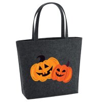 Filzshopper K&uuml;rbisse Halloween, 22 Liter