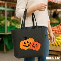 Filzshopper K&uuml;rbisse Halloween, 22 Liter