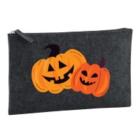 Kulturbeutel Kürbisse Halloween 1 Liter Charcoal
