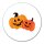 Aufkleber Kürbisse Halloween 10cm rund