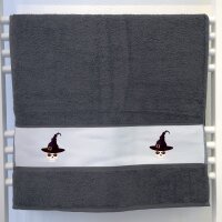 Handtuch Hexenhut mit Totenkopf 50x100cm