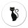 Aufkleber Schwarze Katze Halloween 10cm rund