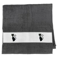 Handtuch Schwarze Katze Halloween 50x100cm