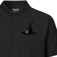 Herren Polo Shirt Hexenhut Halloween
