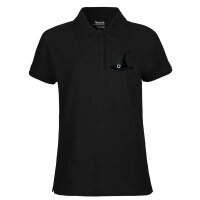 Damen Polo Shirt Hexenhut Halloween