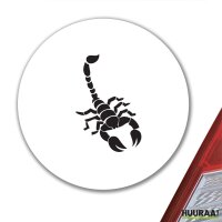 Aufkleber Skorpion Silhouette 10cm rund