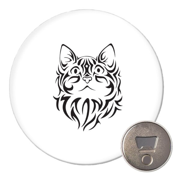 Magnet Katzenkopf Tribal 59mm Kühlschrankmagnet