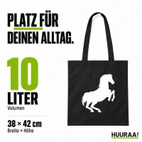 Jutebeutel Pferd Silhouette 10 Liter