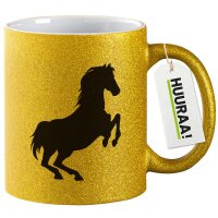 Glitzertasse Pferd Silhouette 330ml
