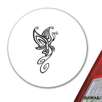 Aufkleber Schmetterling Tribal 10cm rund
