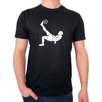 Herren T-Shirt Fu&szlig;ballspieler Silhouette