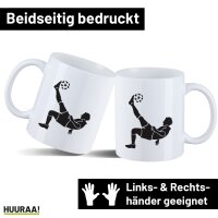 Kaffeetasse Fu&szlig;ballspieler Silhouette 330ml