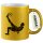 Glitzertasse Fußballspieler Silhouette 330ml