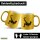 Glitzertasse Fußballspieler Silhouette 330ml