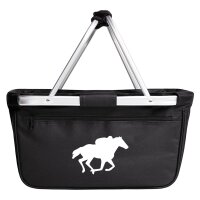 Einkaufskorb faltbar Pferd Silhouette 20 Liter Black