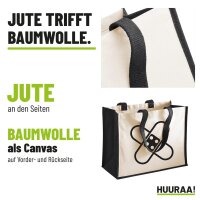 Jutetasche Pflaster Symbol 21 Liter Black
