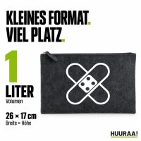 Kulturbeutel Pflaster Symbol 1 Liter Charcoal