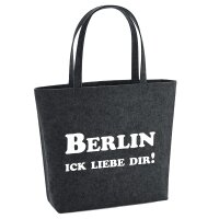 Filzshopper Berlin Schriftzug, 22 Liter
