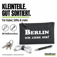 Kulturbeutel Berlin Schriftzug 1 Liter Charcoal