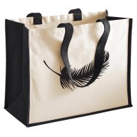 Jutetasche Feder Silhouette 21 Liter Black