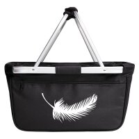 Einkaufskorb faltbar Feder Silhouette 20 Liter Black