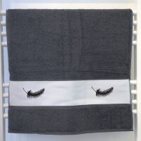 Handtuch Feder Silhouette 50x100cm