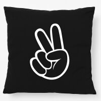 Kissen Peace-Hand Symbol 40x40cm