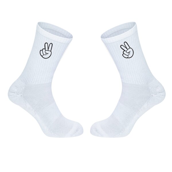 Unisex Socken Peace-Hand Symbol Baumwolle