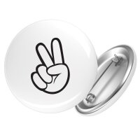 Button Peace-Hand Symbol