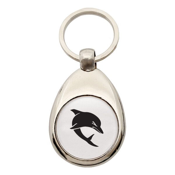 Schlüsselanhänger Böser Delfin Silhouette