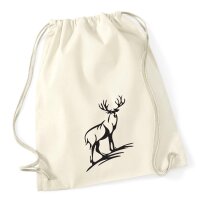 Turnbeutel Hirsch Illustration 12 Liter