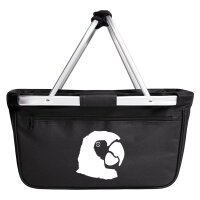 Einkaufskorb faltbar Papagei Silhouette 20 Liter Black