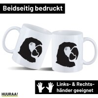 Kaffeetasse Papagei Silhouette 330ml
