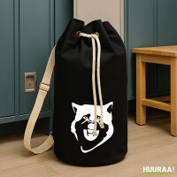 Seesack Wolf Illustration 20 Liter Black