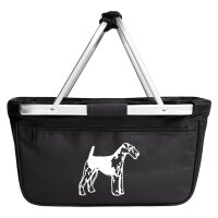 Einkaufskorb faltbar Foxterrier Illustration 20 Liter Black
