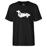 Herren T-Shirt Langhaar Dackel Illustration