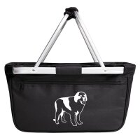 Einkaufskorb faltbar Bernhardiner Silhouette 20 Liter Black
