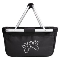 Einkaufskorb faltbar Turteltauben Tauben 20 Liter Black