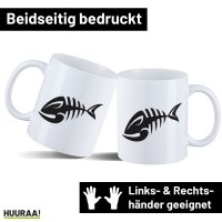 Kaffeetasse Fischskelett Symbol 330ml